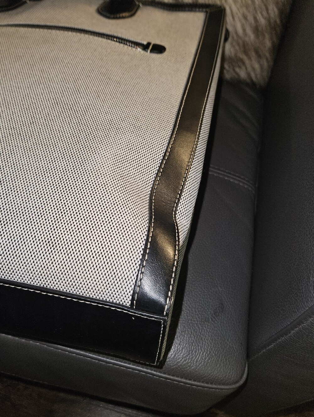 Burberry Canvas Tote with Black Trim - Picture 11 of 11